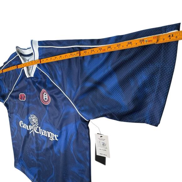 Saints Studio NYC Game Changer Soccer Jersey Shirt Blue Rose Graphic Men XL NWT - Picture 4 of 8